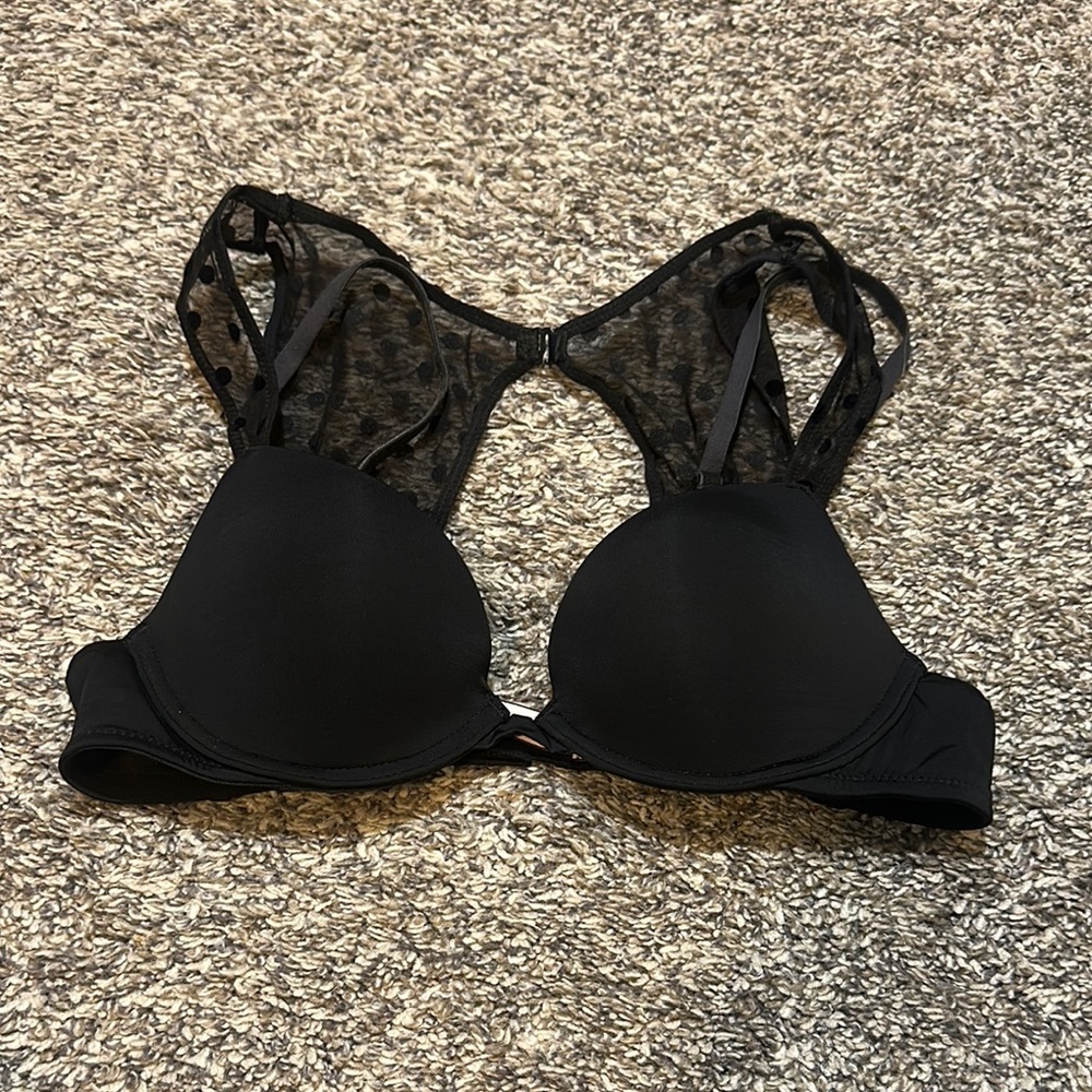 Victoria's Secret Black Sheer Lace Bra Size 34A